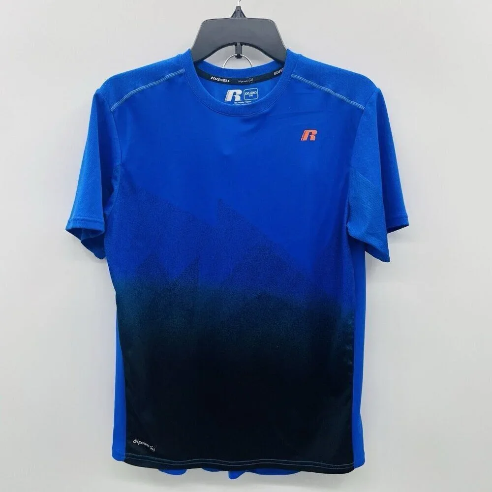 Russell Athletic Youth Boys XXL‎ 18 2 Piece Dri-Power Shirt & Shorts Set in Blue